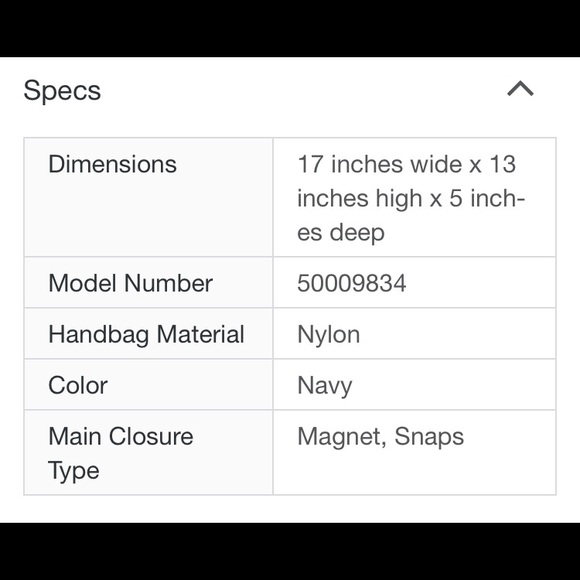 Tory Burch Large Canvas Ella Navy Tote NWT - Picture 7 of 7